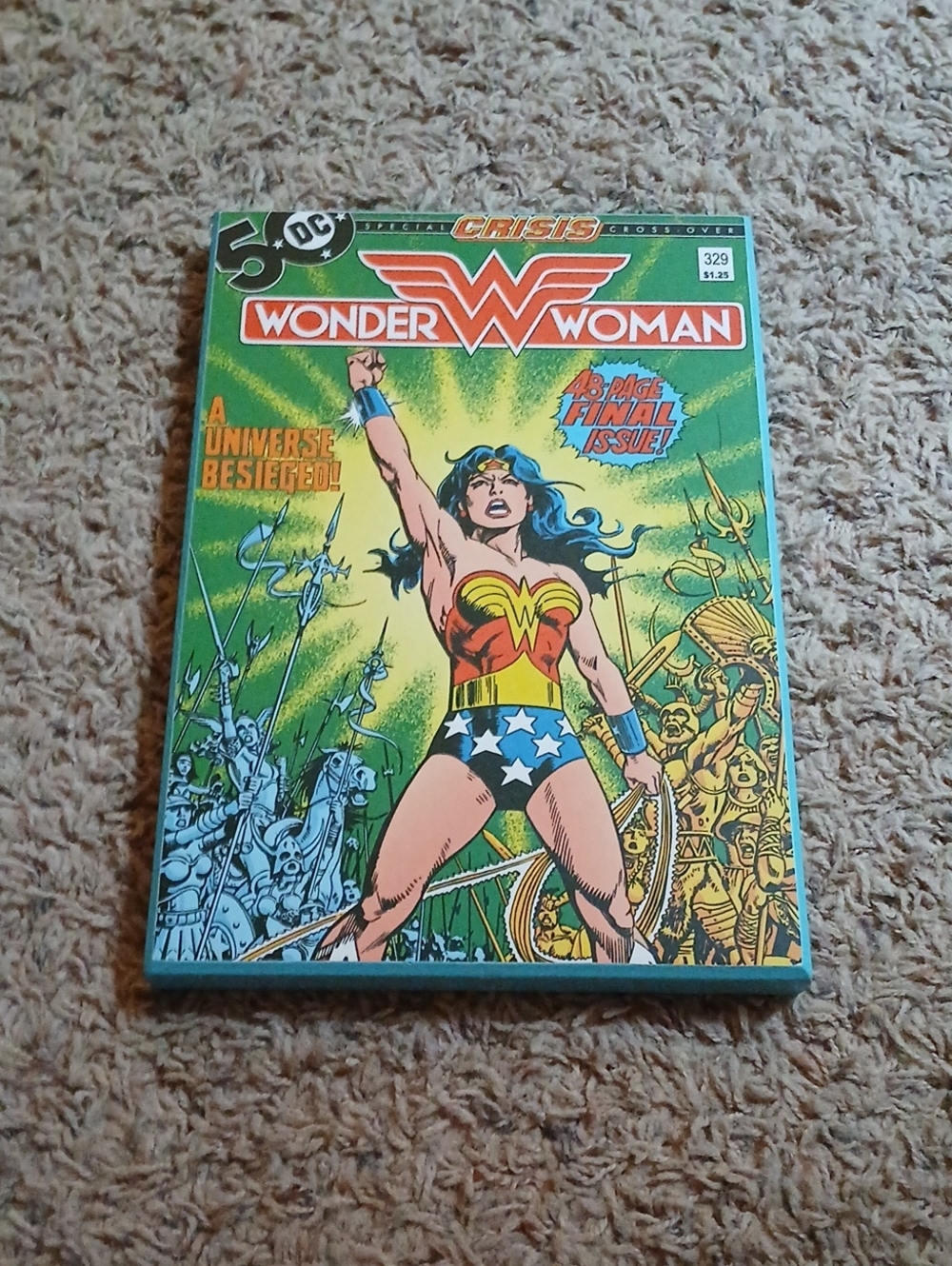 DC Wonder Woman Comic Cover - Red, Blue, Gold, Green